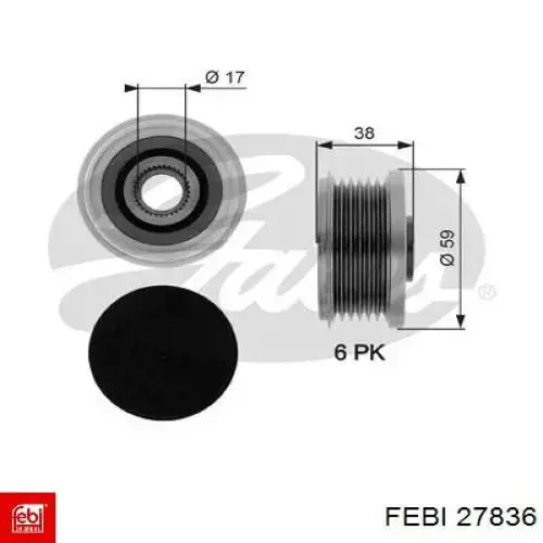 Інерційний шків Febi 27836 ціна, від 29.43 USD