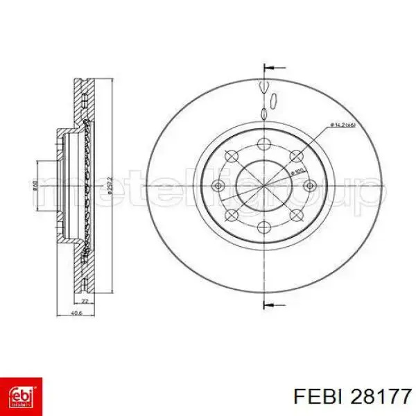 Купити 28177 Febi Ротор гальмівний