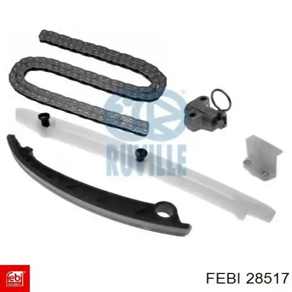 Заспокоювач ланцюга ГРМ, лівий Febi 28517 ціна, від 5.70 USD