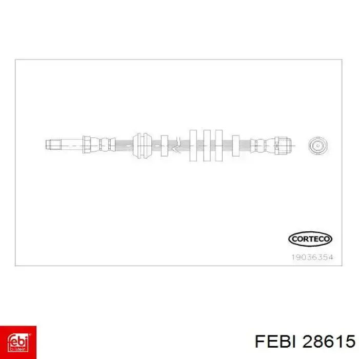 Купити 28615 Febi Гальмівні шланги передні