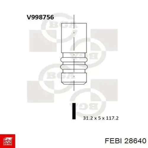 Клапана і штовхачі Opel 0642011