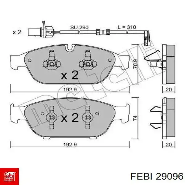 Ремінь генератора 29096 Febi