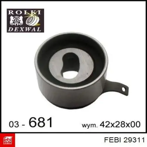 Ролик натягувача ременя ГРМ 29311 Febi