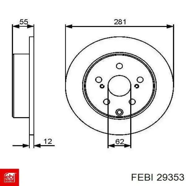 Гальмівні диски 29353 Febi