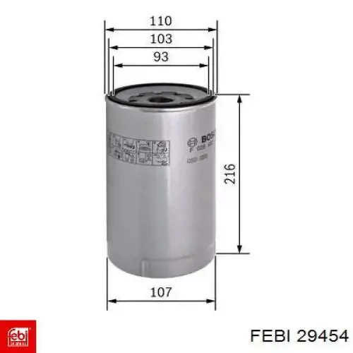 Паливний фільтр 29454 Febi