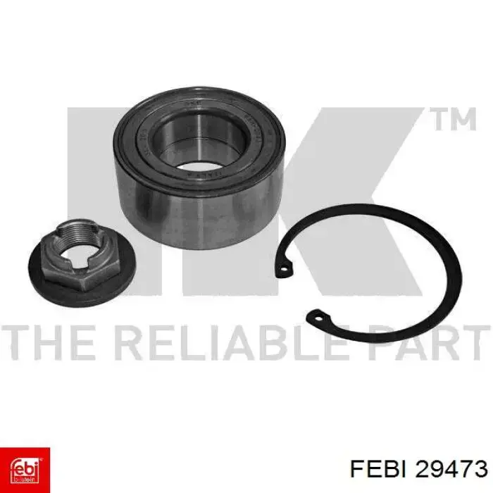 Комплект підшипник маточини передньої Febi 29473 ціна, від 25.89 USD