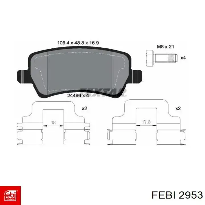 Наконечник рульовий Febi 2953 ціна, від 21.17 USD