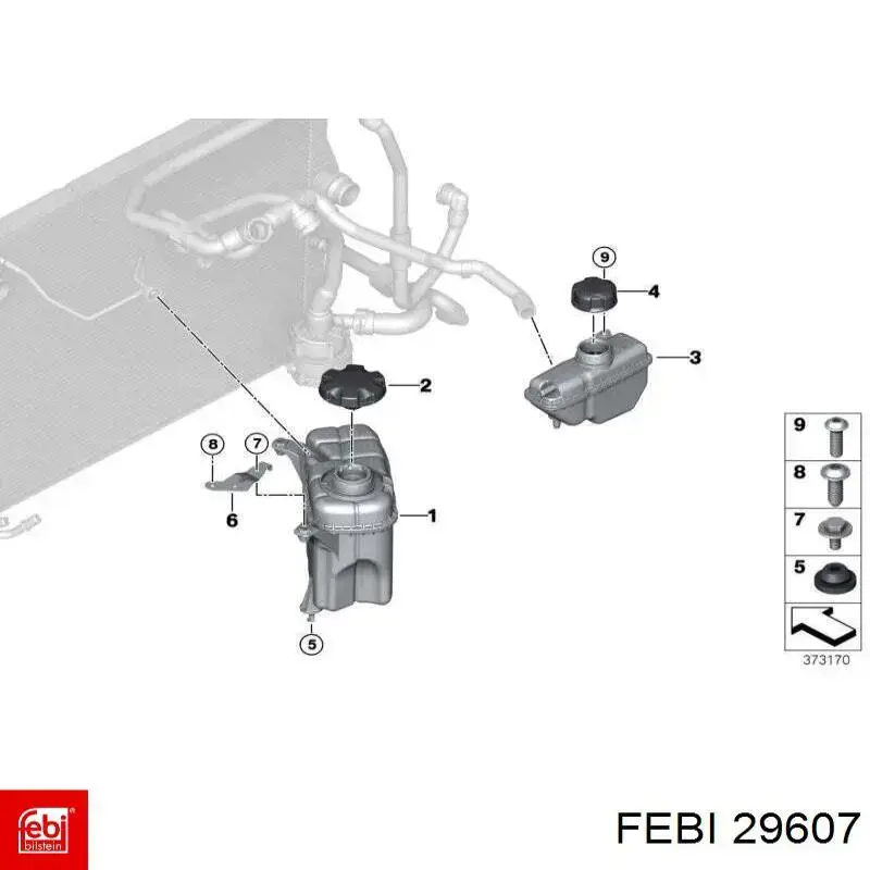 Купити 29607 Febi Кришка розширювального бачка