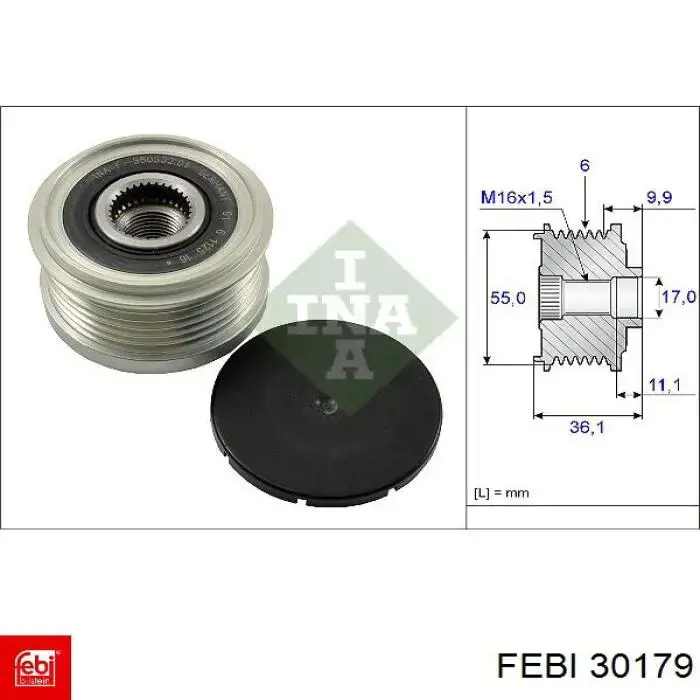 Інерційний шків Febi 30179 ціна, від 32.65 USD