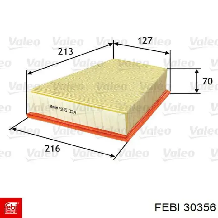 Фільтр повітряний Febi 30356