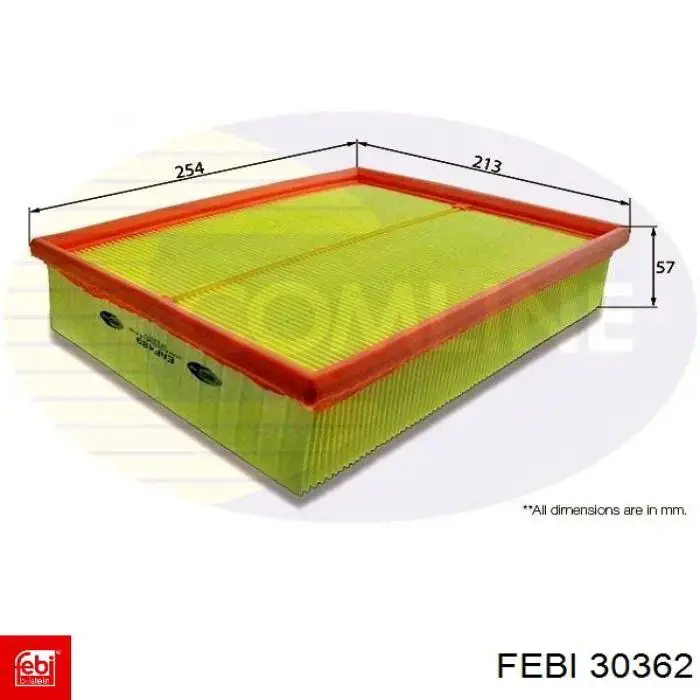 Елемент повітряного фільтра Febi 30362 ціна, від 6.27 USD
