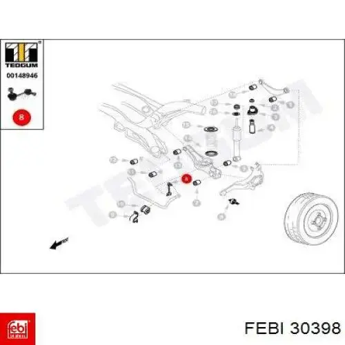 Купити 30398 Febi Яйця стабілізатора заднього