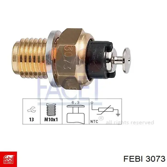 Подушка (опора) двигуна, права задня Febi 3073 ціна, від 9.89 USD