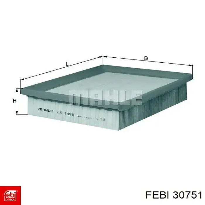 Елемент повітряного фільтра Febi 30751 ціна, від 8.54 USD
