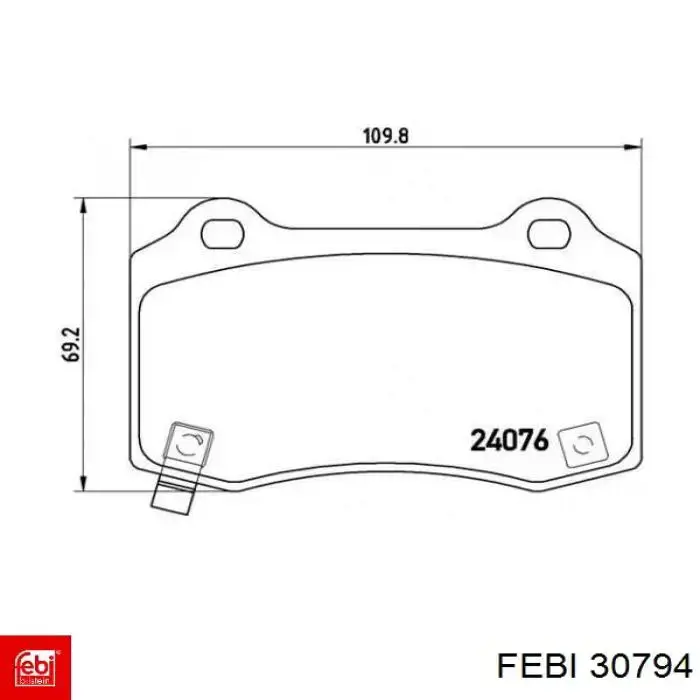 Гальмівні шланги передні 30794 Febi