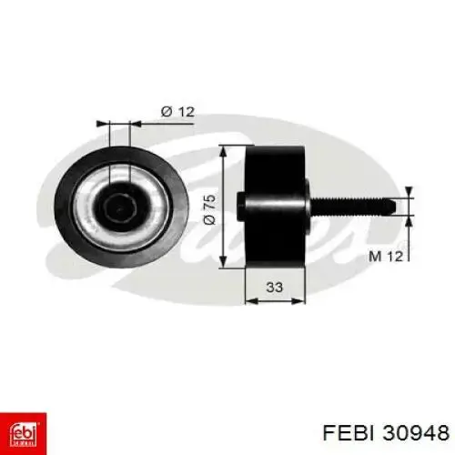 Натяжний ролик Dayco DAYAPV2818 ціна, від 38.78 USD