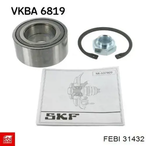 Комплект підшипник маточини передньої Febi 31432 ціна, від 12.22 USD