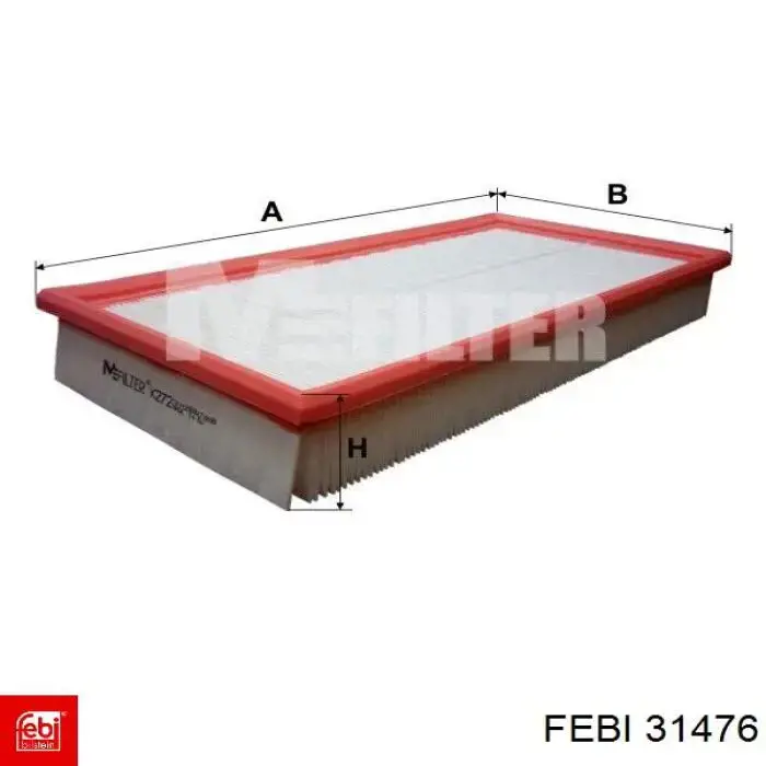 Елемент повітряного фільтра Febi 31476 ціна, від 6.86 USD