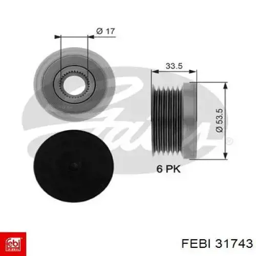 Шків генератора CCP90244AS Casco