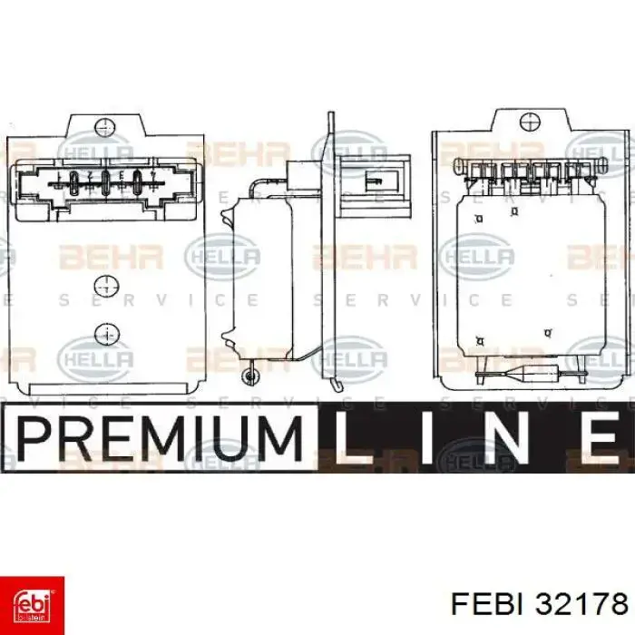 Резистор обігрівача Febi 32178 ціна, від 7.27 USD