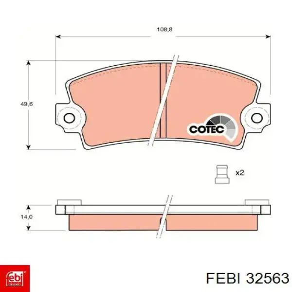 Сайлентблок задньої балки 32563 Febi