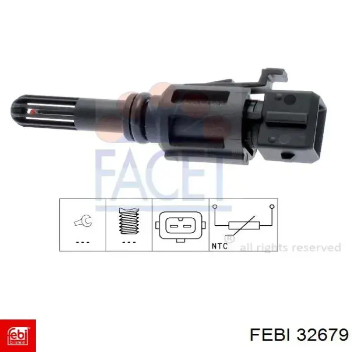 Датчик температури повітряної суміші Febi 32679 ціна, від 13.89 USD