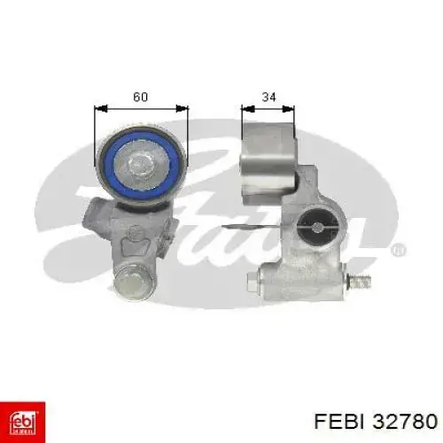 Ролик натяжителя ременя газорозподілу Febi 32780 ціна, від 12.81 USD