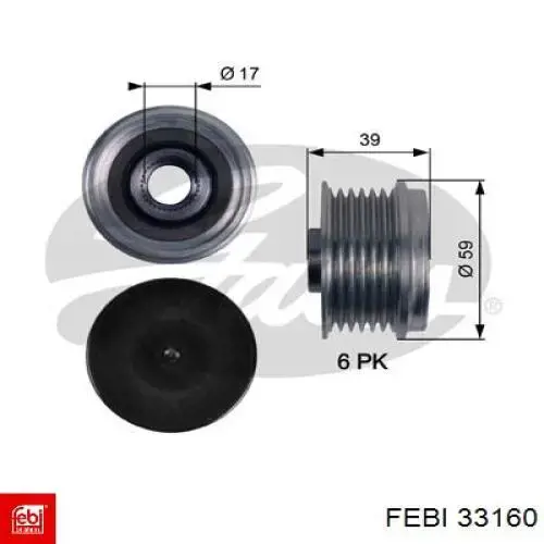 Інерційний шків Febi 33160 ціна, від 29.84 USD