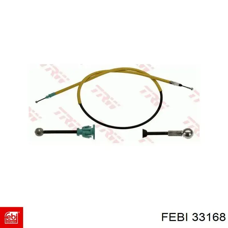 Трос стоянкового гальма задній правий Febi 33168 ціна, від 9.50 USD