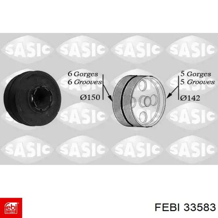 Шків колінвала (демпфер ) Febi 33583 ціна, від 104.74 USD