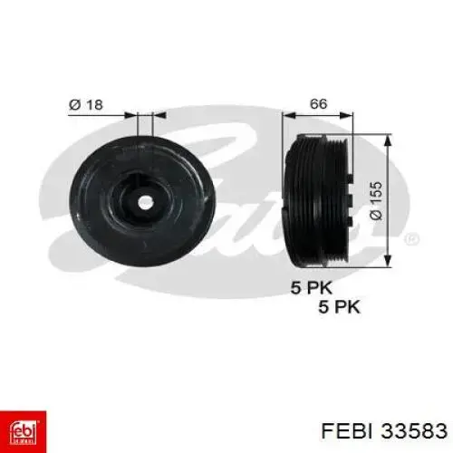 Купити 33583 Febi Шків колінчастого вала