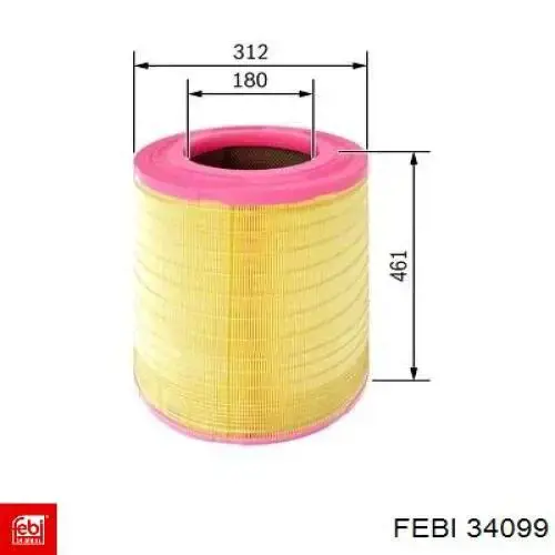Купити 34099 Febi Автомобільний фільтр повітря