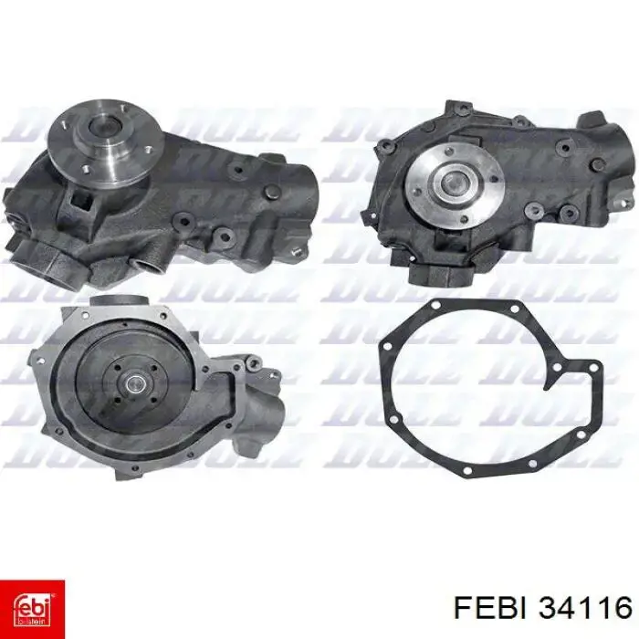 Помпа охолодження Febi 34116 ціна, від 167.56 USD