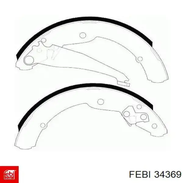 Колодки гальмові задні, барабанні Febi 34369 ціна, від 25.88 USD