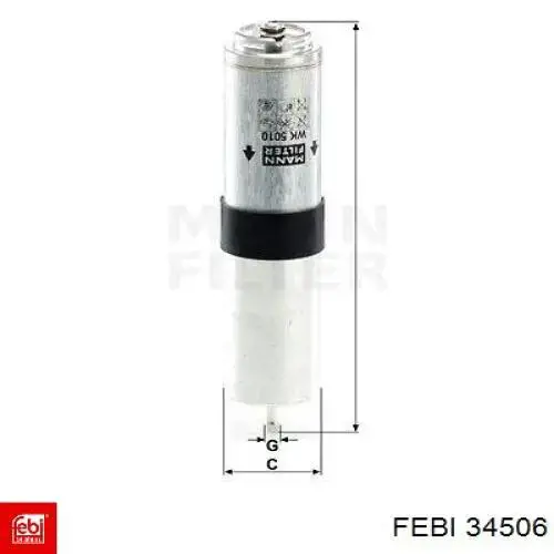 Амортизатор двері задньої Febi 34506 ціна, від 10.38 USD
