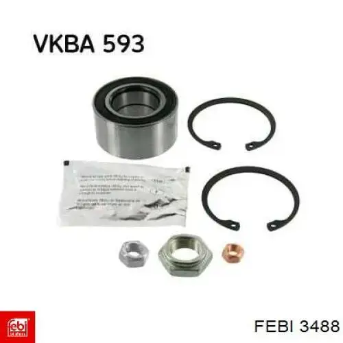 Комплект підшипник маточини передньої Febi 3488 ціна, від 9.92 USD