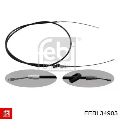 Купити 34903 Febi Трос ручного гальма передній