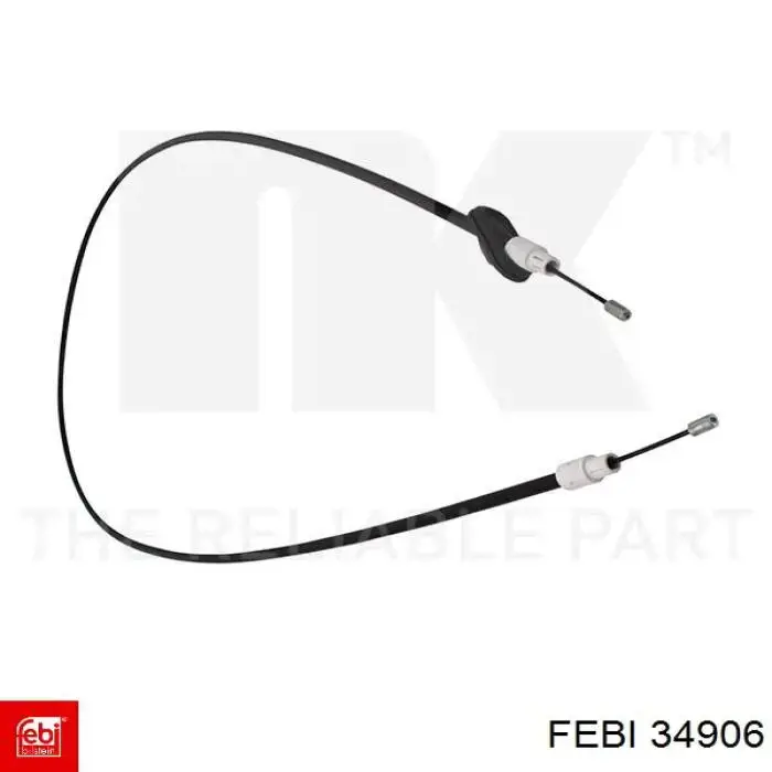 Купити 34906 Febi Трос ручного гальма передній