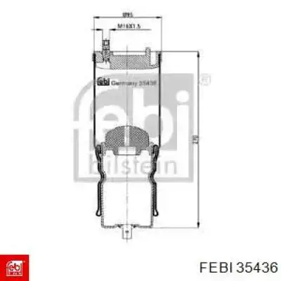 Пневмоподушка кабіни Febi 35436 ціна, від 77.33 USD