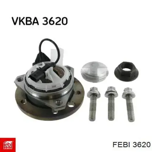 3620 Febi Підшипник маточини передньої/задньої