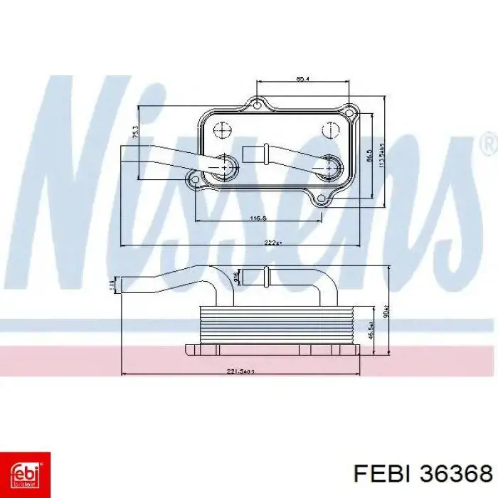 Радіатор масляний Febi 36368 ціна, від 31.67 USD