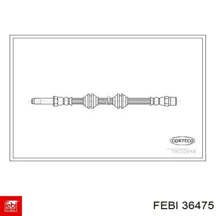 Шланг гальмівний передній Febi 36475 ціна, від 8.77 USD