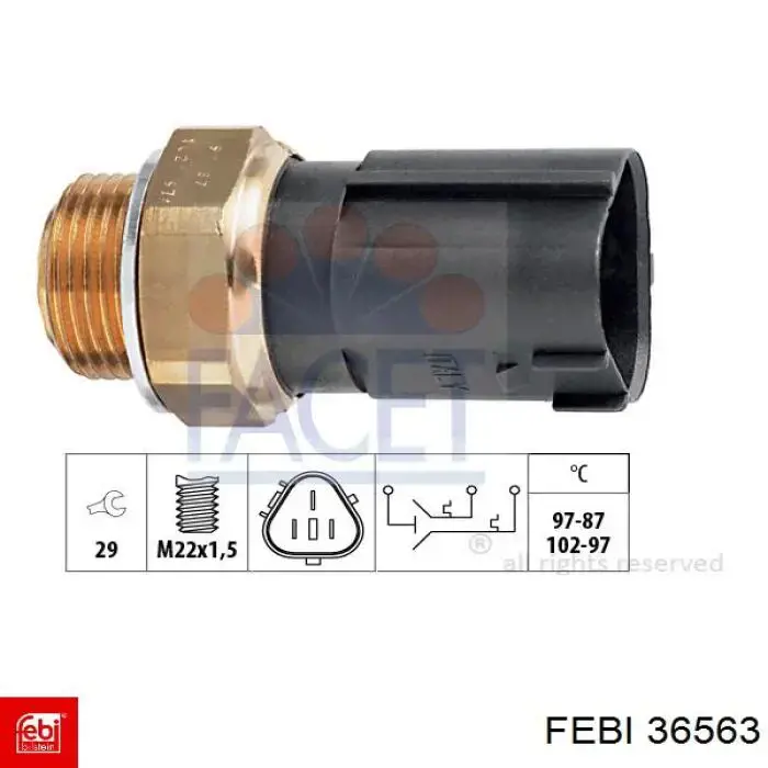 Датчик температури радіатора Febi 36563 ціна, від 9.01 USD