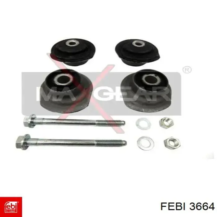 Сайлентблок задньої балки/підрамника Febi 3664 ціна, від 6.88 USD