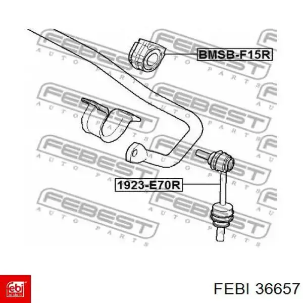 Втулка стабілізатора заднього Febi 36657 ціна, від 9.98 USD