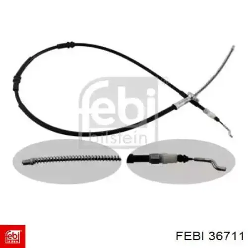 Трос ручного гальма задній, правий/лівий Febi 36711 ціна, від 16.57 USD
