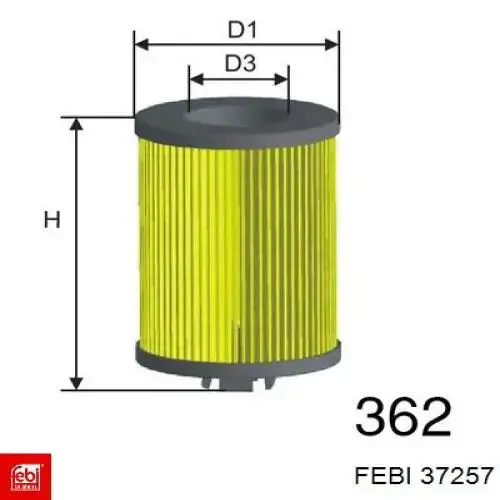 Фільтр масляний Febi 37257