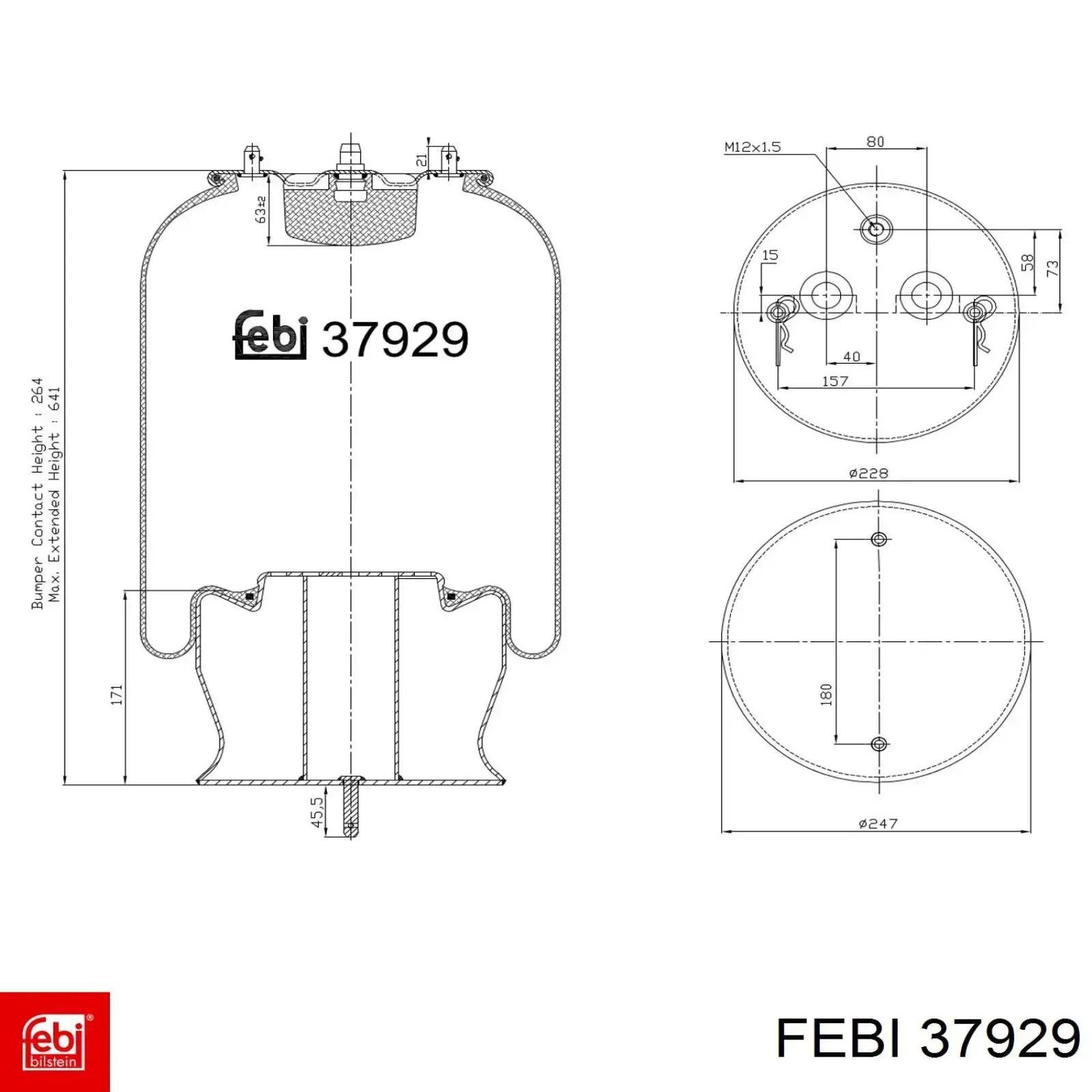 Пневмоподушка/Пневморессора моста Continental/Siemens 6701NP01 ціна, від 117.68 USD