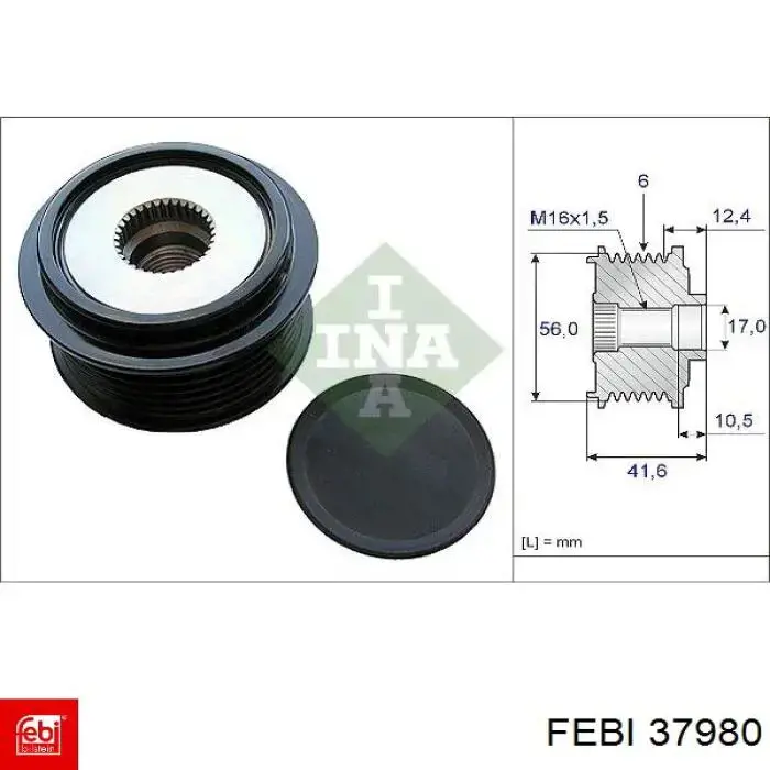 Інерційний шків Febi 37980 ціна, від 72.47 USD