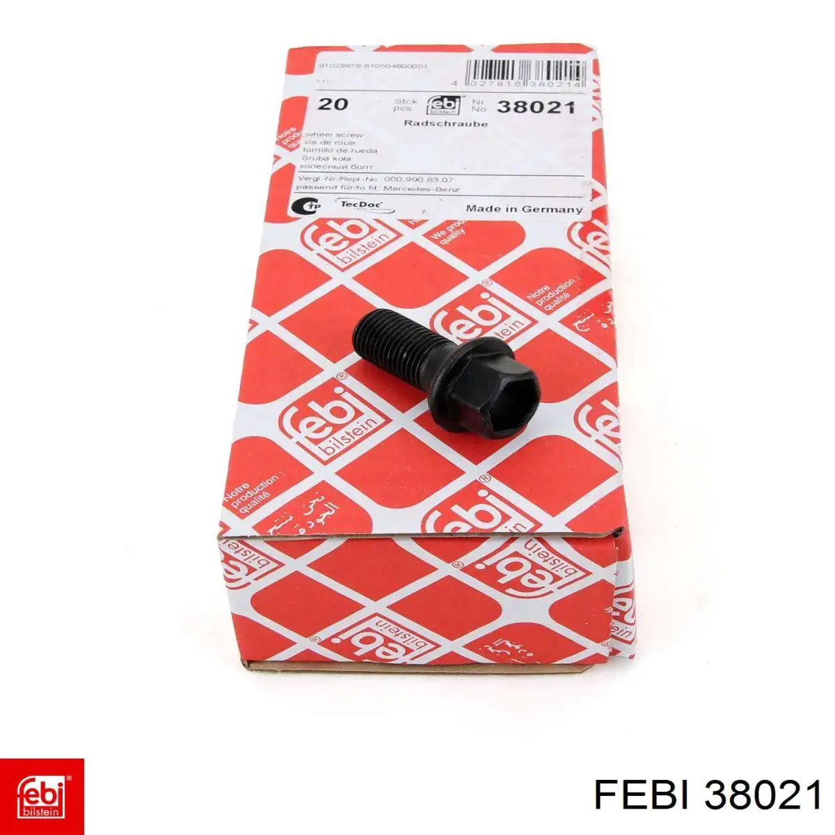 Колісний болт 38021 Febi